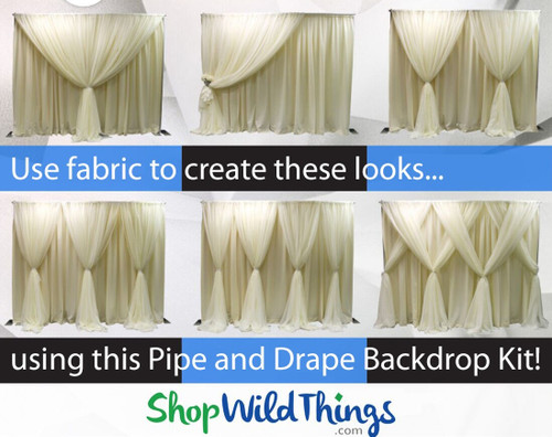 Sheer Fabric  Curtain Backdrop, Event Photo Shoot & Ceremony Backdrop Kit by ShopWildThings.com