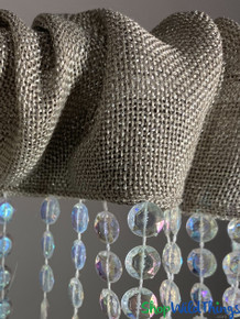 Diamonds Beaded Crystal Valance with Fabric Top | ShopWildThings.com