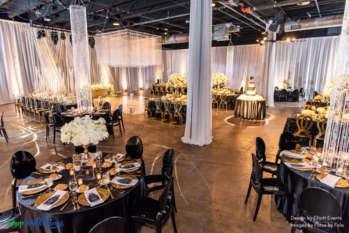 Elevate your event design with the stunning beauty of Iridescent Diamond Beaded Crystal Columns by ShopWildThings.com