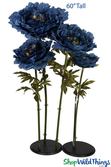 Dark Blue Navy Oversized XXL Peony Flowers Come in Several Sizes and Colors ShopWildThings
