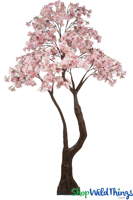 Pink & White Artificial Flowering Oversized Tree with Buds, 10