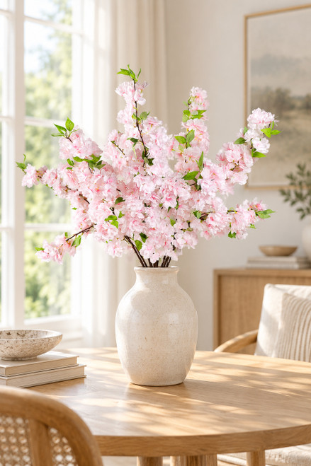 Light Pink Artificial Cherry Blossom Sprays, Wedding Florals ShopWildThings.com