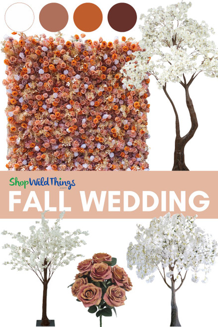 Easy Up "Fall Blossom" Autumn Flower Backdrop Wall in Orange -  Fall Wedding Ideas and Inspiration by ShopWildThings.com