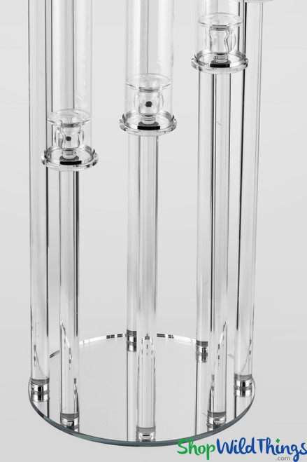 Mirrored Round Base Candle Holder, Super Classy Event Candle Holders