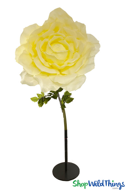 Matte Black Single Oversized Tall Metal Flower Stand for Events, Props
