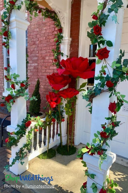 Jumbo Red Roses Entrance Valentine’s Day Decor

Valentine’s Day Party Entrance Decor – Jumbo Red Roses and Red Rose Garlands

ShopWildThings.com has everything you need to create WOW worthy moments like this for Valentine’s Day! Our Jumbo Roses come in 4 sizes, 4 colors, and we also offer stands that support a single Jumbo Rose or a Trio – great for creating unique displays anywhere.

The layers of red through the Rose Garlands and Oversized Red Roses have a way of bringing your eye in and getting your mind excited for what's to come!
