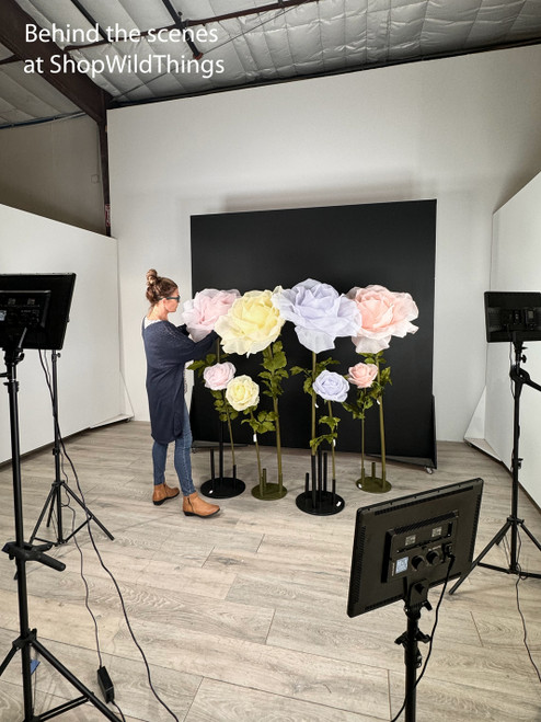 Display ShopWildThings Oversize Flowers in Stands or Unscrew the Stem to Use the Heads as Centerpieces