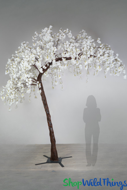 Huge Faux White Flowering Cherry Blossom Wedding Tree | 10.5'H x 8'W