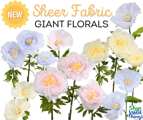 Giant Sheer Fabric Artificial Florals by ShopWildThings