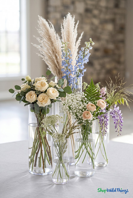 4" x 12" Acrylic Cylinder Vase - ShopWildThings.com
