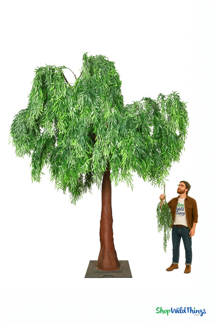 Life Like Green Weeping Willow Tree | 14' Tall Artificial Tree Life Like Green Weeping Willow Tree | 14' Tall Artificial Tree