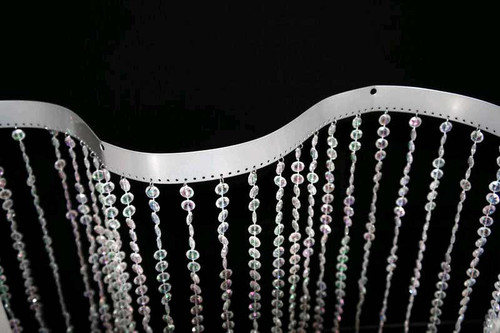 Flexible Head Rail For Curved Walls and Columns with Iridescent Bead Strands | ShopWildThings.com