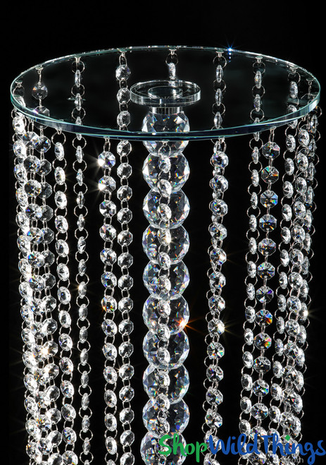 Crystal Beaded Dessert & Cake Stand Riser, Elegant Wedding & Event Decor by ShopWildThings.com