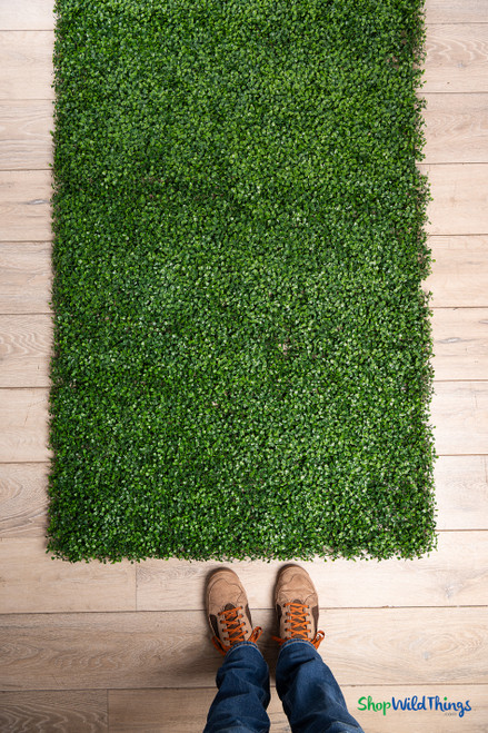 ShopWildThings Boxwood Greenery Roll – Lightweight Commercial-Grade Artificial Hedge Panel with Realistic Dense Foliage