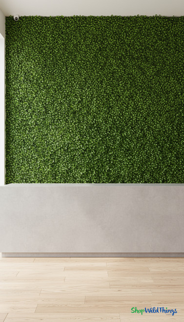 ShopWildThings Boxwood Greenery Roll – Lightweight Commercial-Grade Artificial Hedge Panel with Realistic Dense Foliage perfect for retail and commercial spaces.