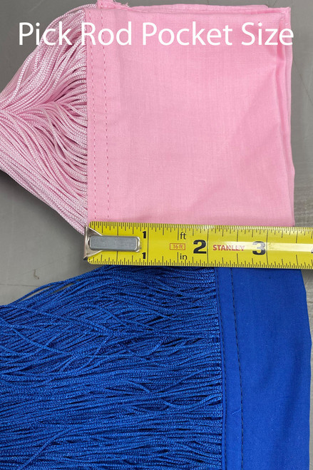 Choose your Rod Pocket Size with ShopWildThings Custom String Curtains