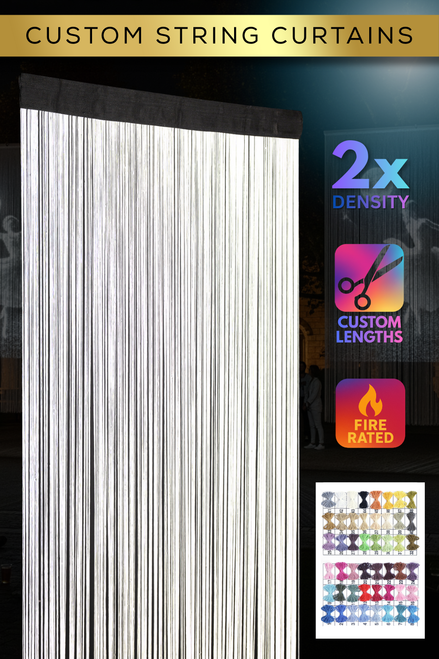 Custom String Curtains, Any Size and Any Color, Hanging Fringe Curtains by ShopWildThings.com