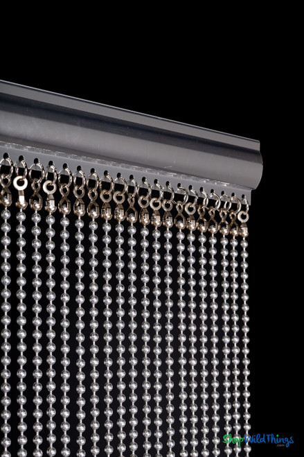 6mm Aluminum S- Fire Rated Ball Chain Curtain - Real Metal - Any Custom Size proof - 1/2" On Center (68 Strands)