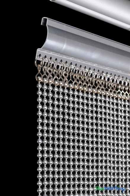 6mm Aluminum S- Fire Rated Ball Chain Curtain - Real Metal - Any Custom Size proof - 1/2" On Center (68 Strands)