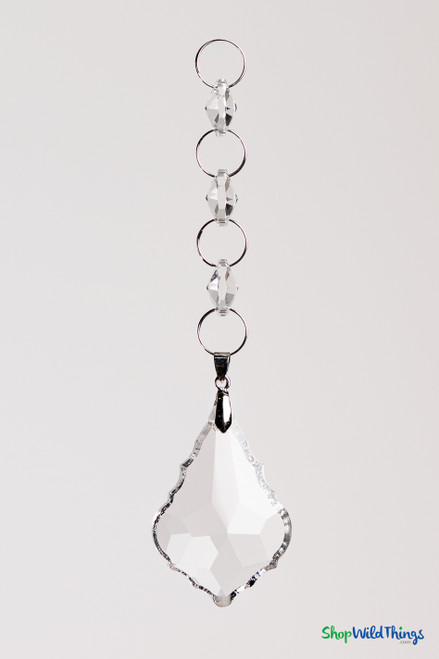 French Cut Crystal Pendalogue Pendant Hanging Prism Strands, Set of 12,ShopWildThings.com
