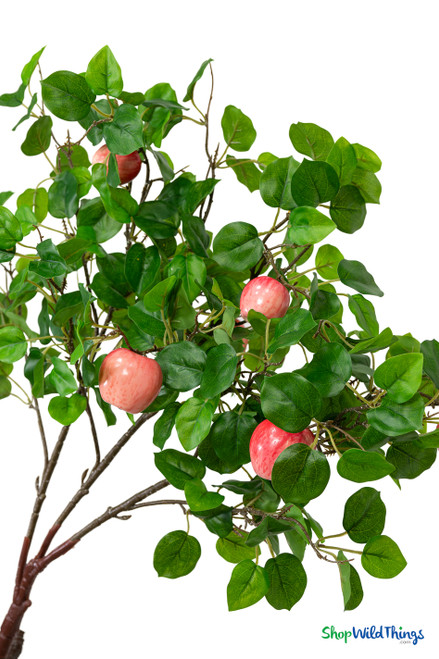 Artificial apple interchangeable branch showing multiple apples and leafy stems used for decorative event trees – ShopWildThings