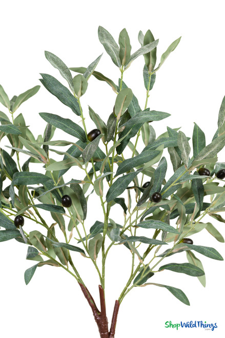 Artificial olive interchangeable branch with realistic olive fruit and slender green leaves for decorative interchangeable event trees – ShopWildThings