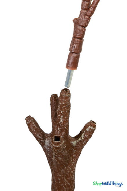 Interchangeable branch connector installing into decorative event tree trunk receiver – ShopWildThings
