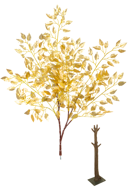 45 inch metallic gold ficus interchangeable branch with shimmering leaves for decorative event trees – ShopWildThings