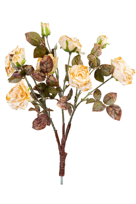 Artificial antique rose interchangeable branch with aged cream roses and foliage for decorative tree installations – ShopWildThings