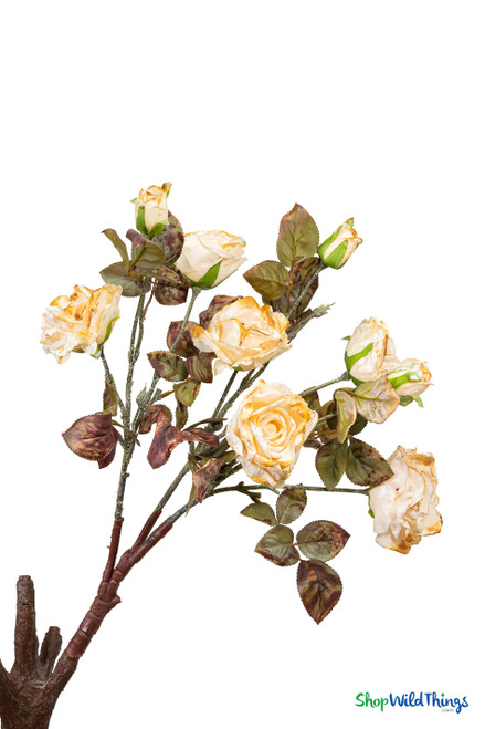 22 inch antique roses interchangeable branch installed on decorative event tree trunk – ShopWildThings