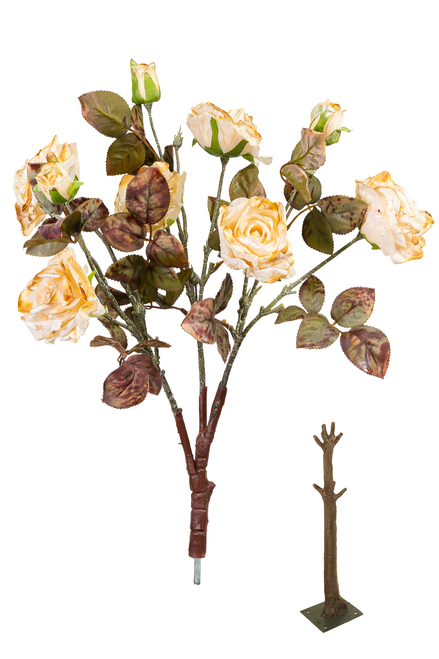22 inch antique roses interchangeable branch with vintage cream roses and realistic leaves for decorative event trees – ShopWildThings