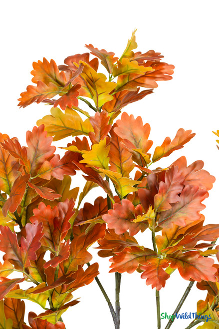 Decorative autumn oak branch with orange and golden leaves designed for interchangeable event tree system – ShopWildThings