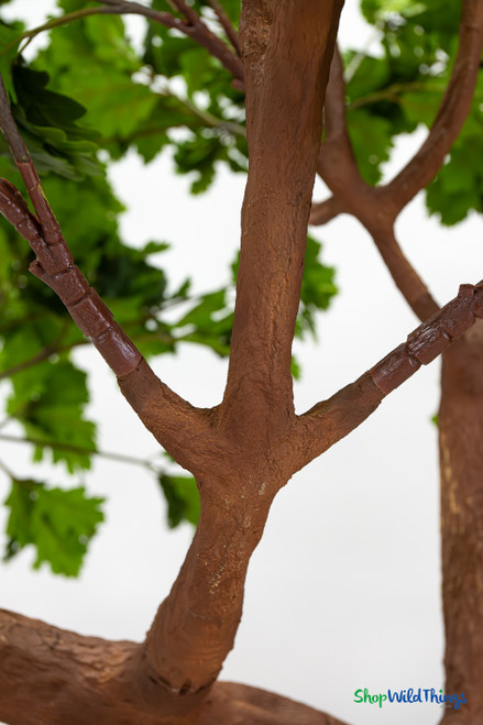 lower section of artificial maple tree trunk with detailed bark texture and natural curvature ShopWildThings
