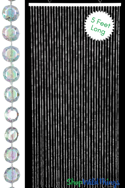 Diamonds Crystal Iridescent Beaded Curtain Highest Quality Beads ShopWildThings.com