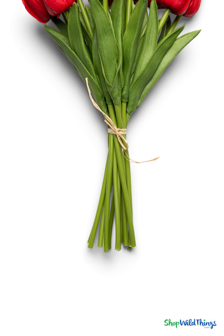 12 Pc Purple and White Tulip Bundle, Artificial Wedding Bouquet, Bendable Centerpiece Flowers, Quality Florals by ShopWildThings.com