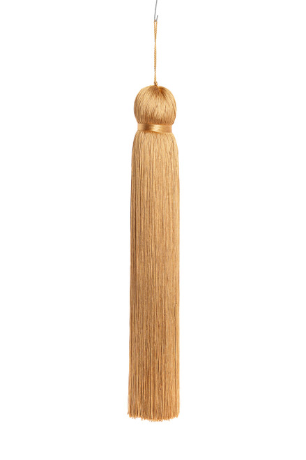 Honey Gold Fringe Tassel 24" Long x 4" Diameter  with dense strands and sleek finish, ideal for event backdrops, stages | ShopWildThings.com