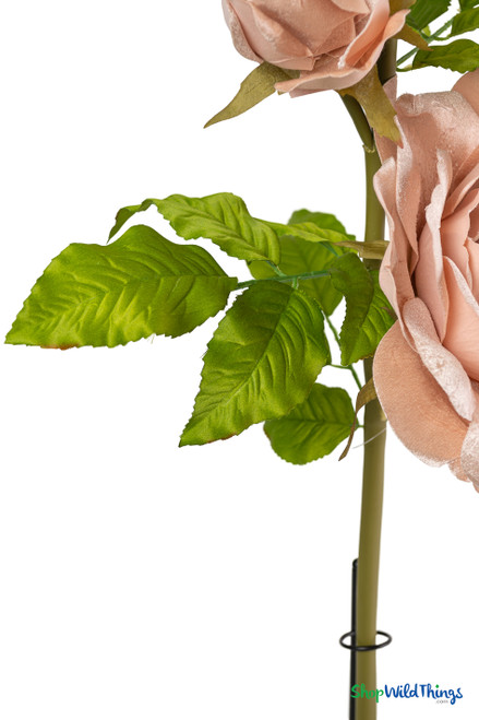 Oversized Velvet Roses - Light Pink - 52"H