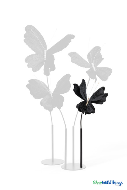 Giant Oversized Velvet Butterfly, Black 22" x 20" for events, props | ShopWildThings.com