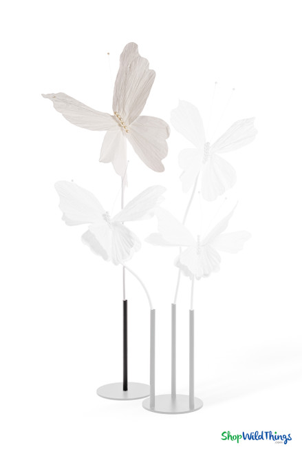 Giant Oversized Velvet Butterfly, White 32" x 32" for events, props | ShopWildThings.com