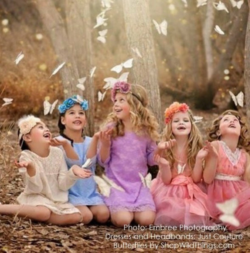 Using Butterfly Garlands for Photo Props by ShopWildThings.com