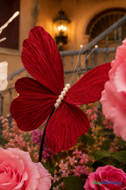 Giant Oversized Velvet Butterfly, Gold 27" x 22" for events, props | ShopWildThings.com