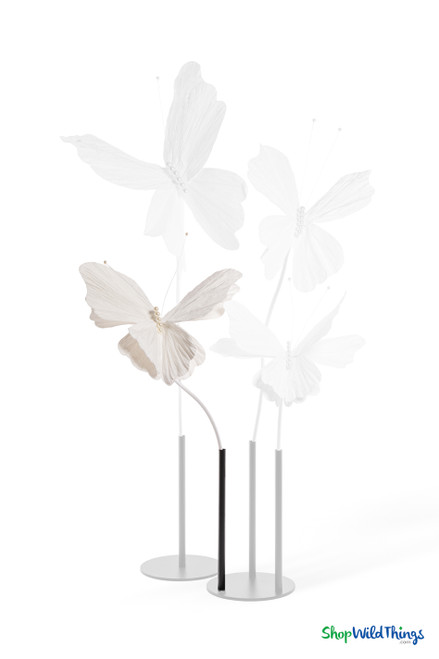 Giant Oversized Velvet Butterfly, White 26" x 22" for events, props | ShopWildThings.com