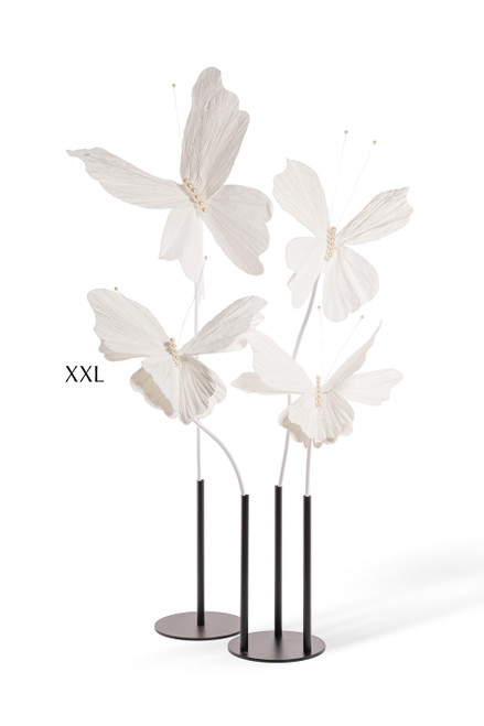 Giant Oversized Velvet Butterfly, White 26" x 22" for events, props | ShopWildThings.com
