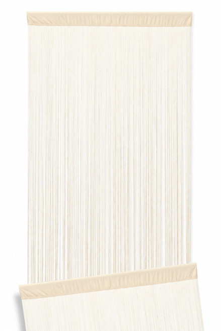 Ivory String Curtains 16' Long Fringe Curtains into Hanging Columns for Large Venues by ShopWildThings.com