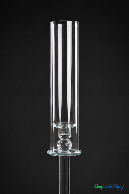Elegant 35.5" Tall Hurricane Single Pillar or Taper Candle Holder Candelabra