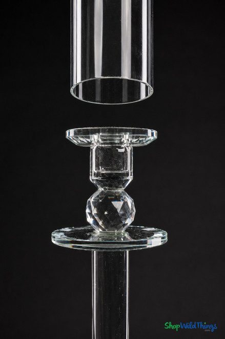 Elegant 35.5" Tall Hurricane Single Pillar or Taper Candle Holder Candelabra