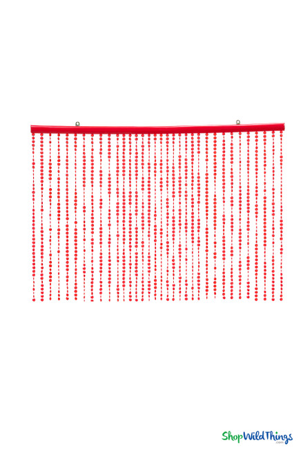 Red Diamonds Beaded Curtain Door Beads Sparkly Red ShopWildThings.com