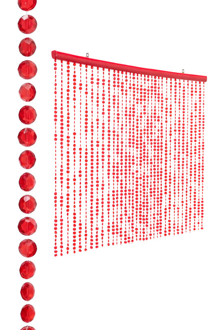 Red Diamonds Beaded Curtain Door Beads Sparkly Red ShopWildThings.com