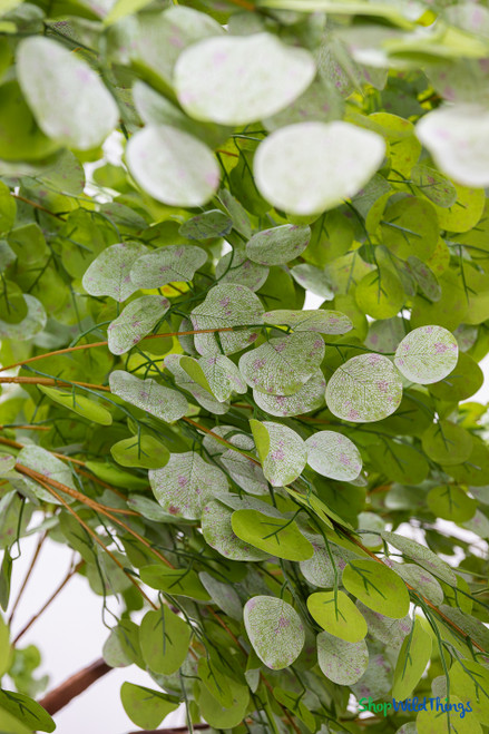 Dense layered foliage featuring realistic light green and purple-accented eucalyptus leaves on Sylvie – ShopWildThings.com
