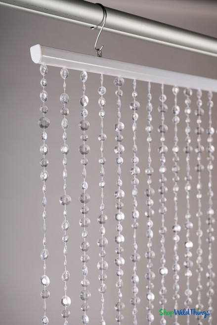 3 Foot Long Crystal Non-Iridescent Sparkling Beaded Curtains for Backdrops | ShopWildThings.com
